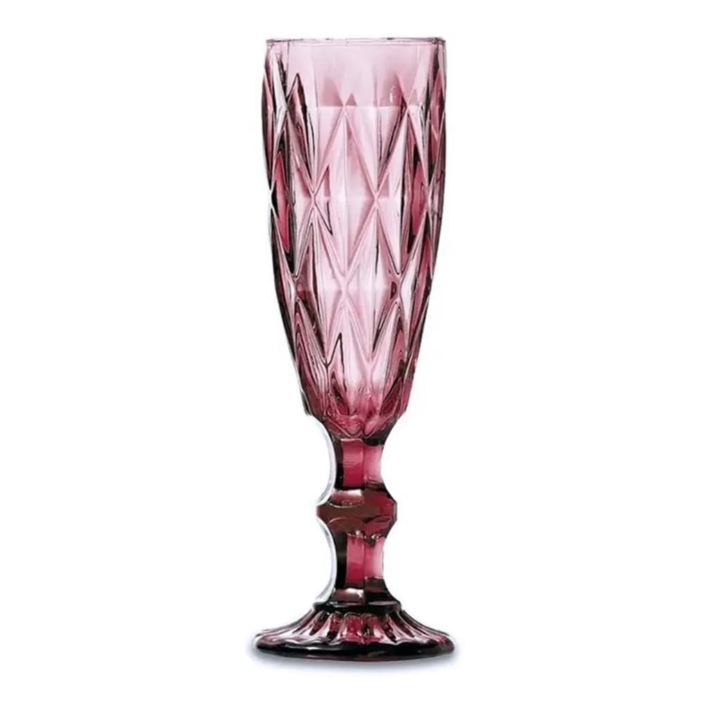 Lyor Taça Vidro Champanhe Diamond Lilas 140ml