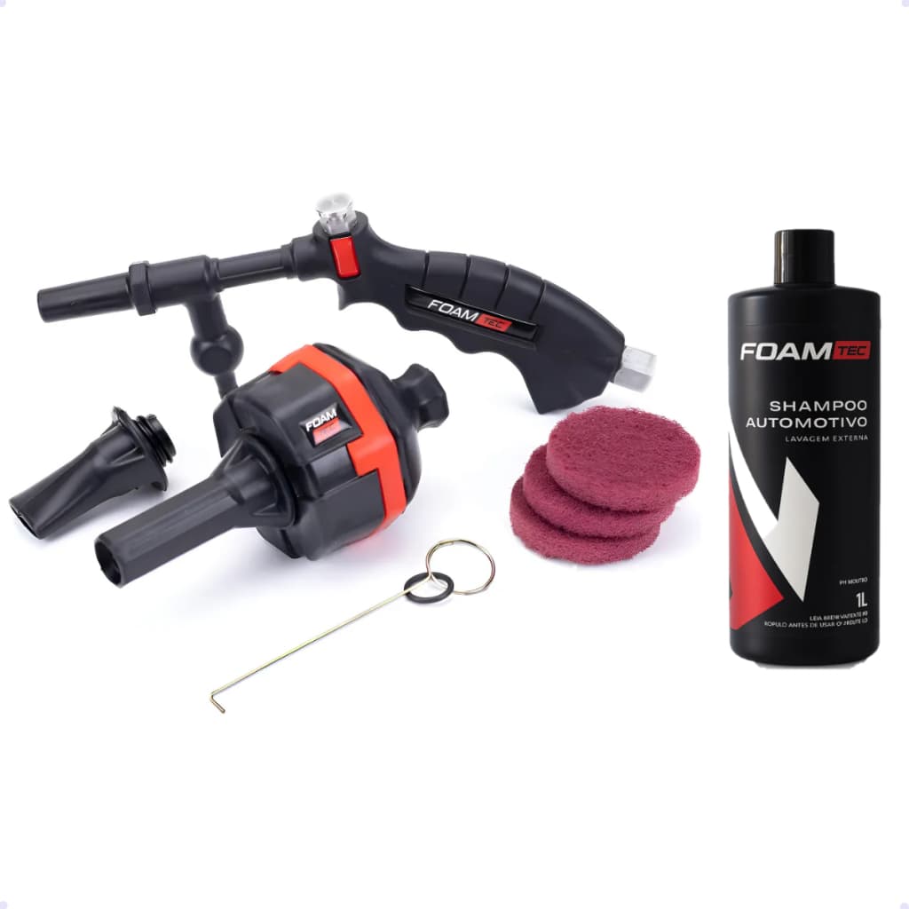 Kit Foamtec Pro Espuma Pulverizador Lava Jato C/ Shampoo