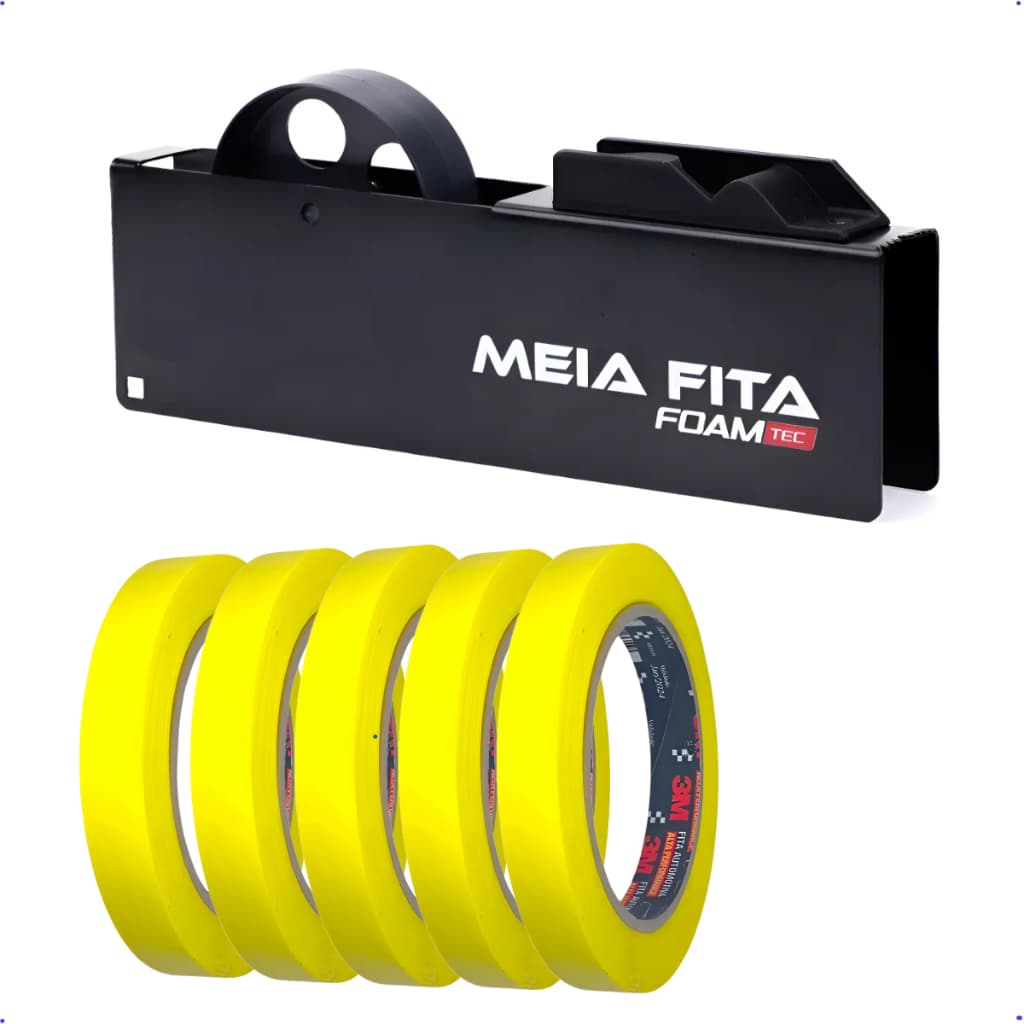 Kit Suporte Meia Fita Dobradeira Foamtec + 5 Fitas 3m 18x40