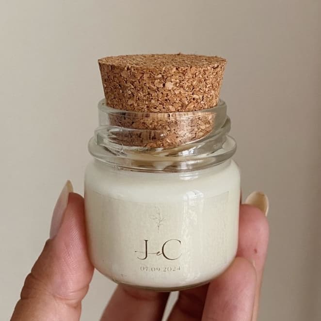 Mini Vela Aromática 40ml de Limão Personalizada para Presentes, Lembrancinhas, Casamento, Batizado....