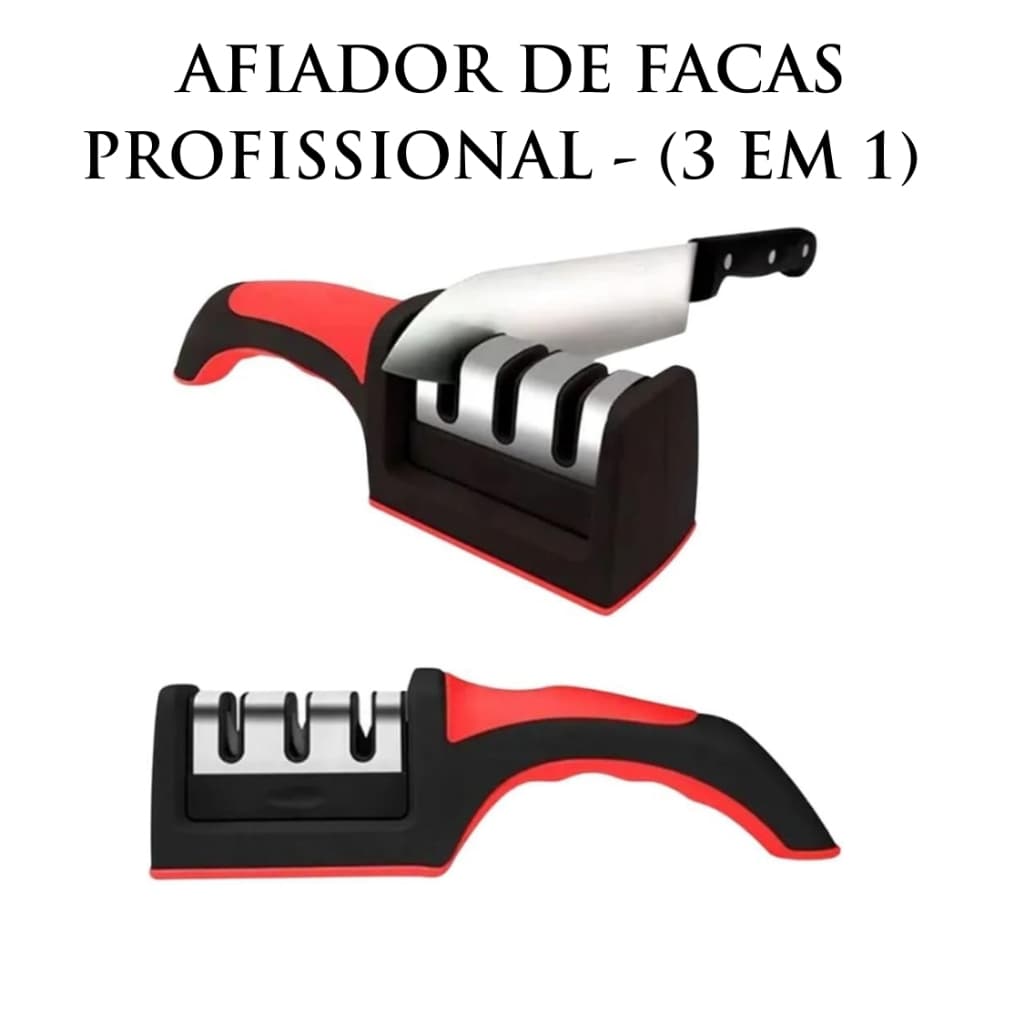 Afiador de facas manual Afiador de facas profissional 3 estagios
