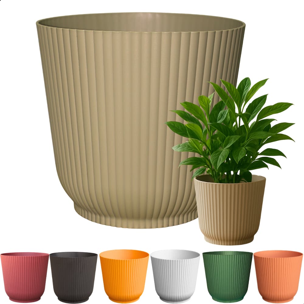 Cachepô 1,5 Litros 14cm x 13cm em Polipropileno Elegância e Resistência para Suas Plantas Top Garden