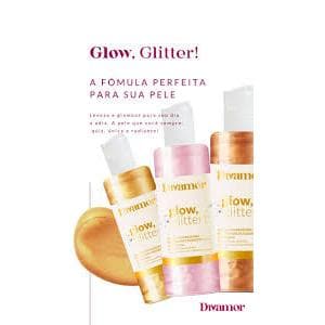 GELEIA ILUMINADORA CORPORAL DIVAMOR GLOW GLITTER COR 01 DOURADO 140g