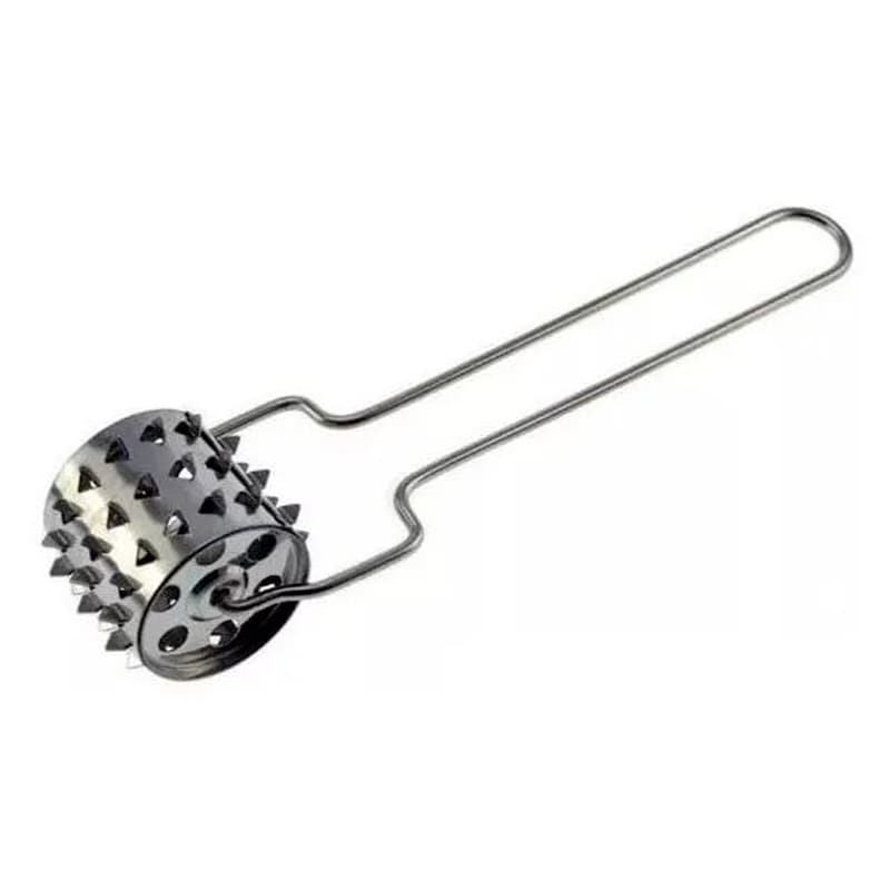 Amaciador De Carne Rolo Furador Manual Inox Cozinha