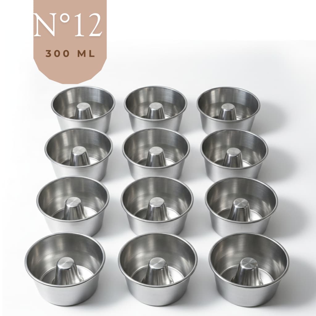 Kit Mini Formas 300ml De Pudim Bolo Vulcão Confeitaria Gourmet Nº12 Alumínio