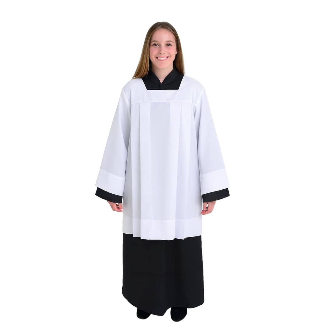 Conjunto Religioso Coroinha Litúrgico Túnica + Sobrepeliz