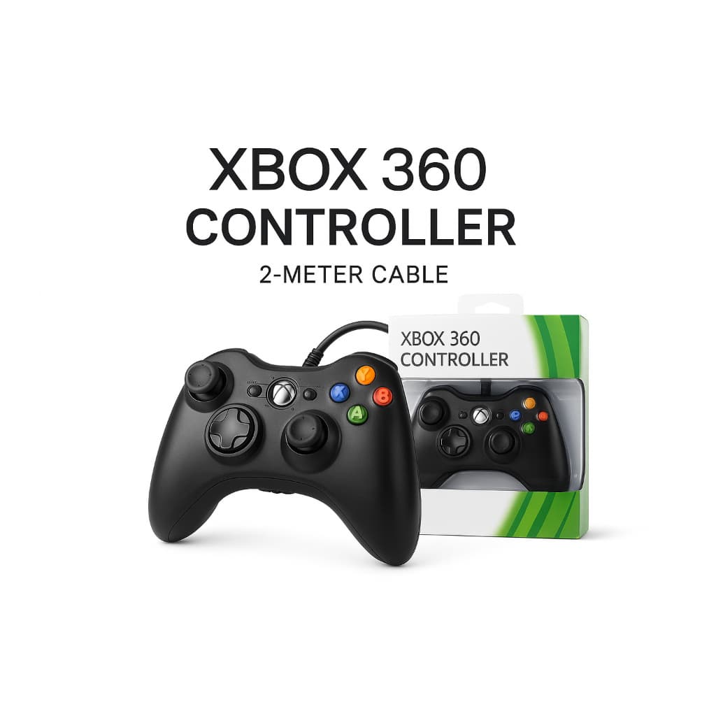 Controle Xbox 360 Com Fio 2M Joystick Para Video Game PC Notebook Controller