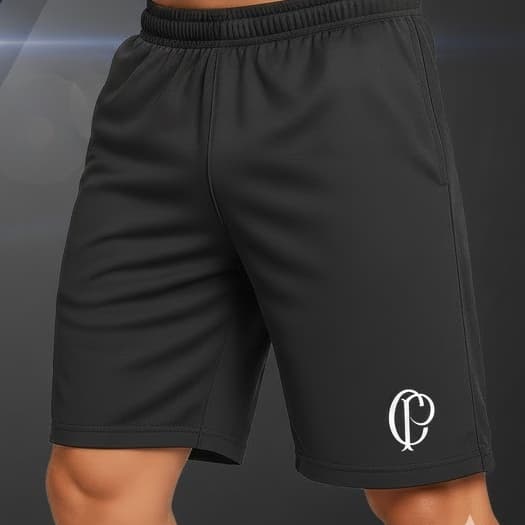 Bermuda Masculino Estampado Modelo Academia - Corinthians - Esportivo Ideal para lazer praia e esportes Promoção
