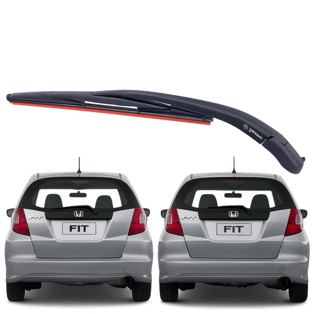 Braço Limpador Parabrisa Traseiro + Palheta Honda Fit 2004 à 2009 2010 2011 2012 2013 2014