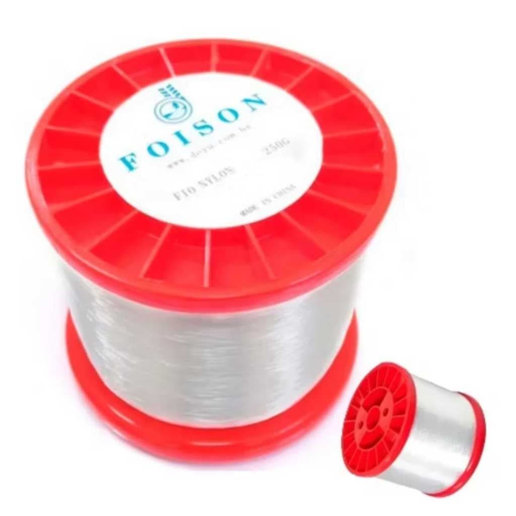 Linha de Pesca Foison Nylon Branco 250grs Deyu - Escolha a Medida