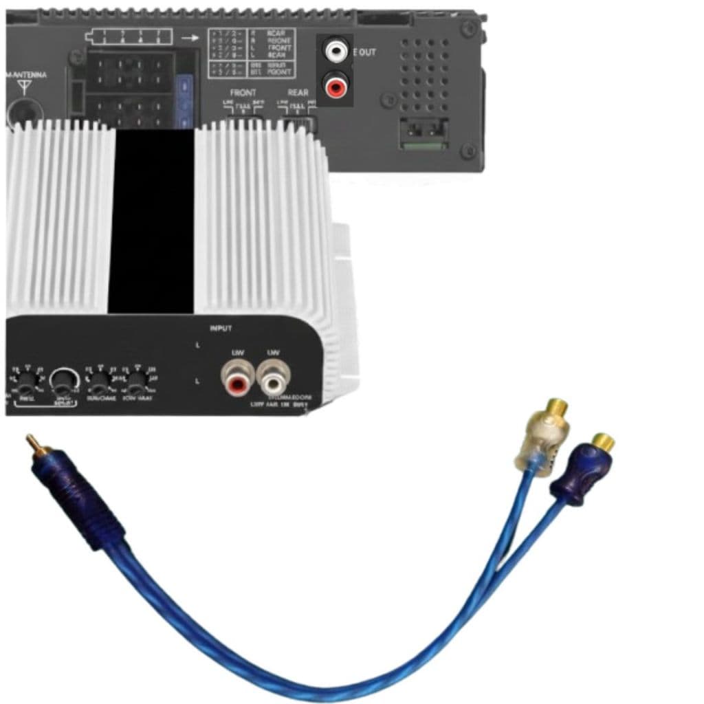 Cabo Rca Y 2 Femea 1 Macho Para Modulo Amplificador Som Automotivo