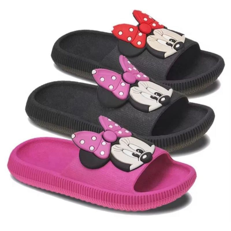 Chinelo Slide Menina Personagem  Confortável Macia Leve 27 ao 40