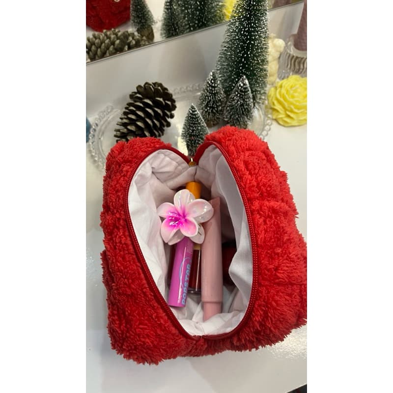 Necessaire Edição de Natal - Vermelha Peluciada