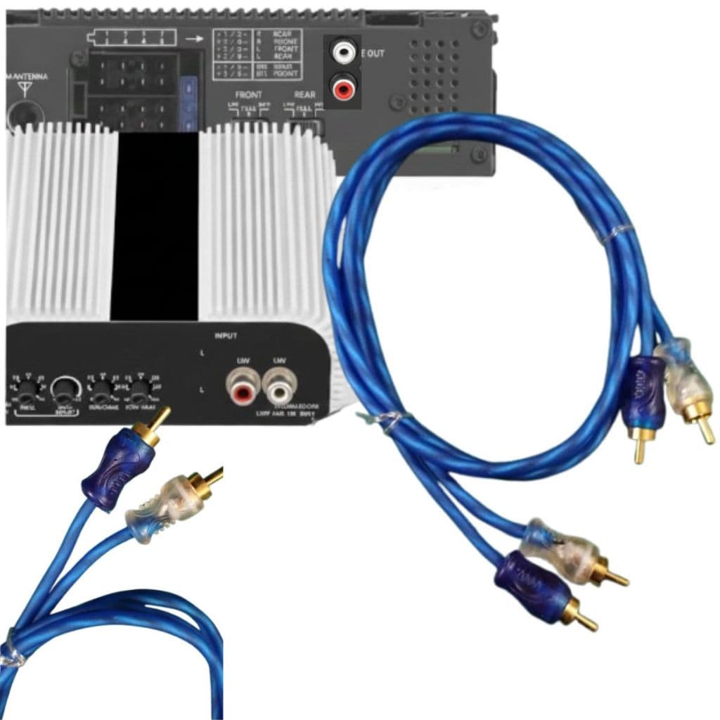 Cabo Rca 1 Metro Para Modulo Amplificador Som Automotivo