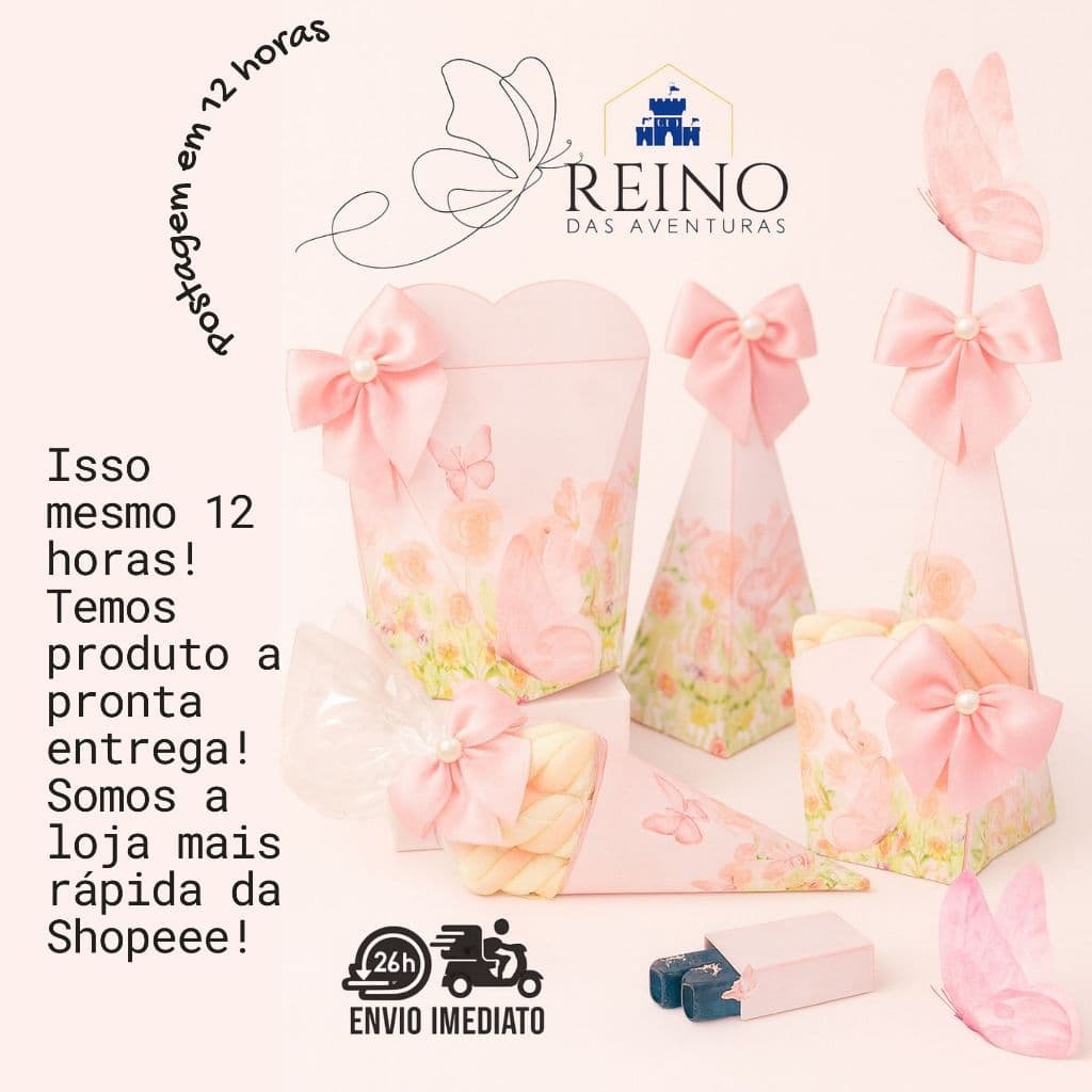 COM NOME | Envio 12h Jardim Encantado Kit Completo 200 Lembrancinha Personalizada | Papel Foto Premium