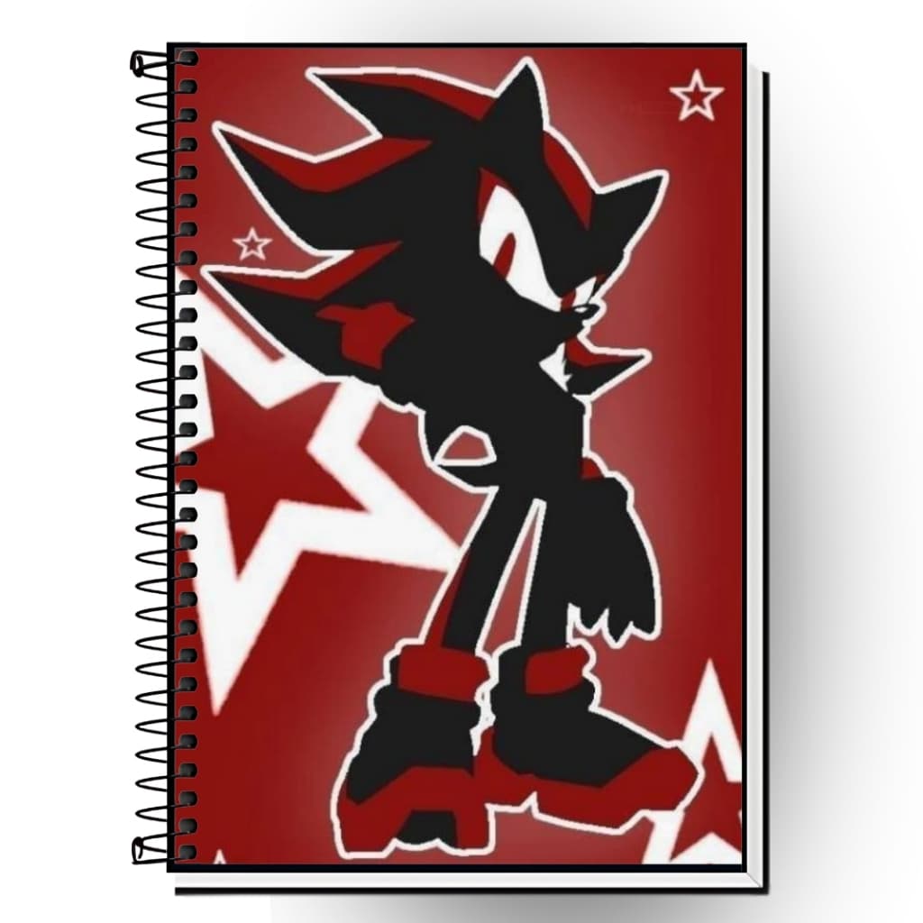 Caderno Shadow Sonic 1 10 15 E 20 Matérias Capa Dura Personalizada Tema De Desenho Japonês Perfeito Para Estudo E Anotaç