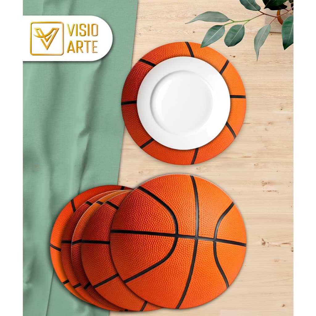 Capa De Sousplat BOLA basquete 35cm Sousplat Souplat Soupla Suplat Mesa Jogo Americano