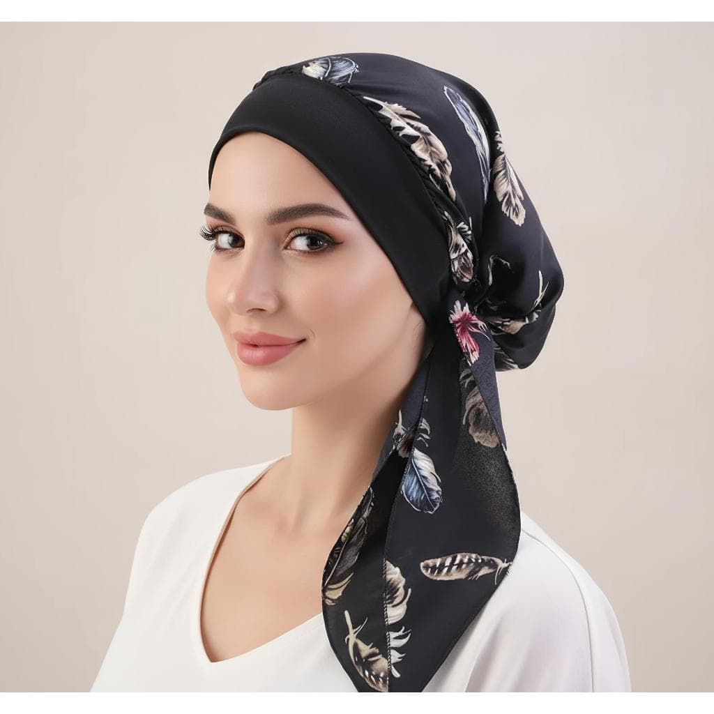 Turbante Feminino Fechado Comprido Turbante Pre Amarrado Estampado