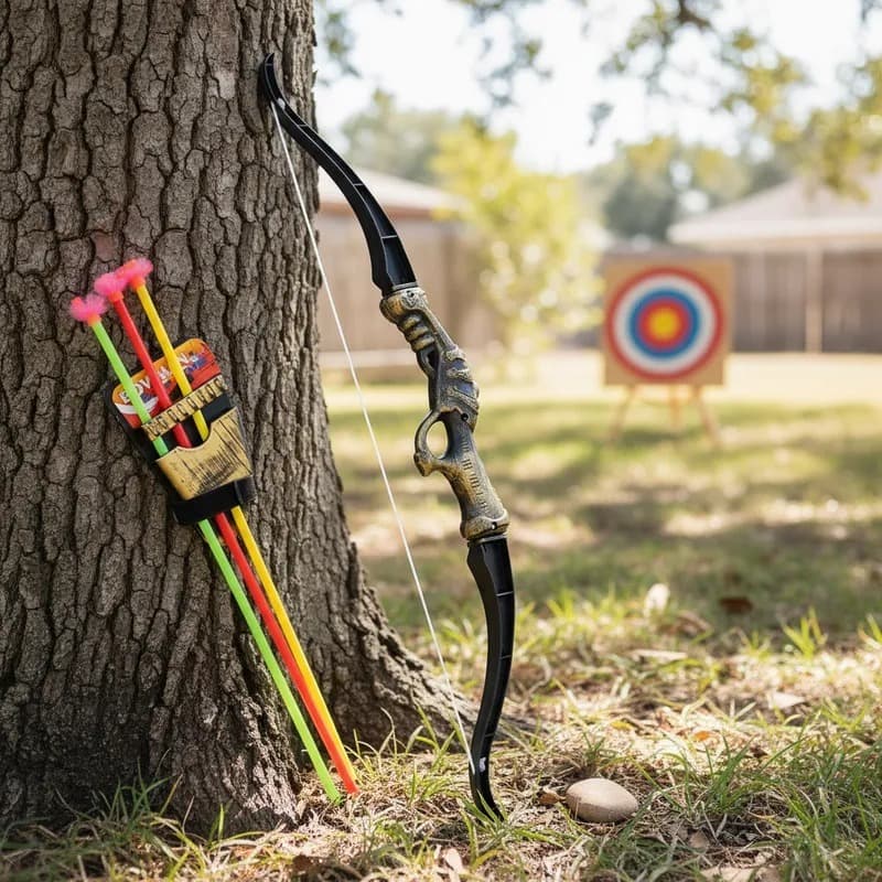 Arco E Flecha Brinquedo Infantil Dourado