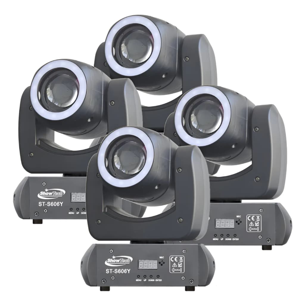 Kit 4 Moving Head Beam Showtech ST-S606Y 100w Com Borda Led e Prisma