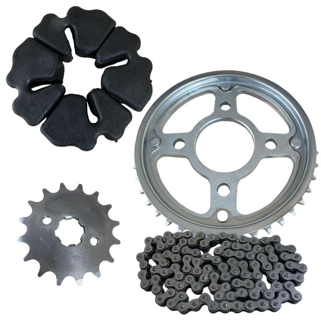 Kit Relação + Coxim Da Coroa Honda Cg 150/160 Titan / Fan Todas