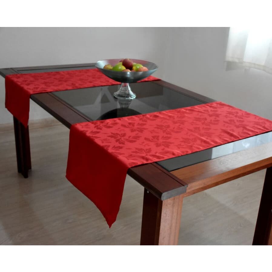 Kit 2 Caminho de Mesa Jacquard Trilho 1.40x0.40