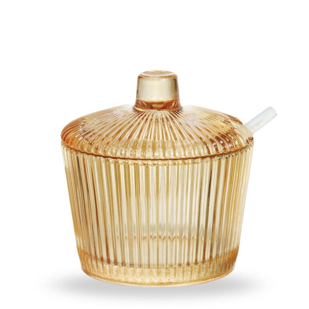Porta Mel Meleira De Vidro Âmbar 200ml