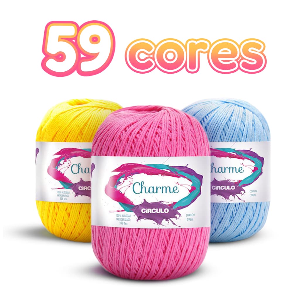 Fio Linha Charme 396m Circulo 150g Ideal - Croche/Trico/Bordado - Envio em 24 horas - Pronta entrega