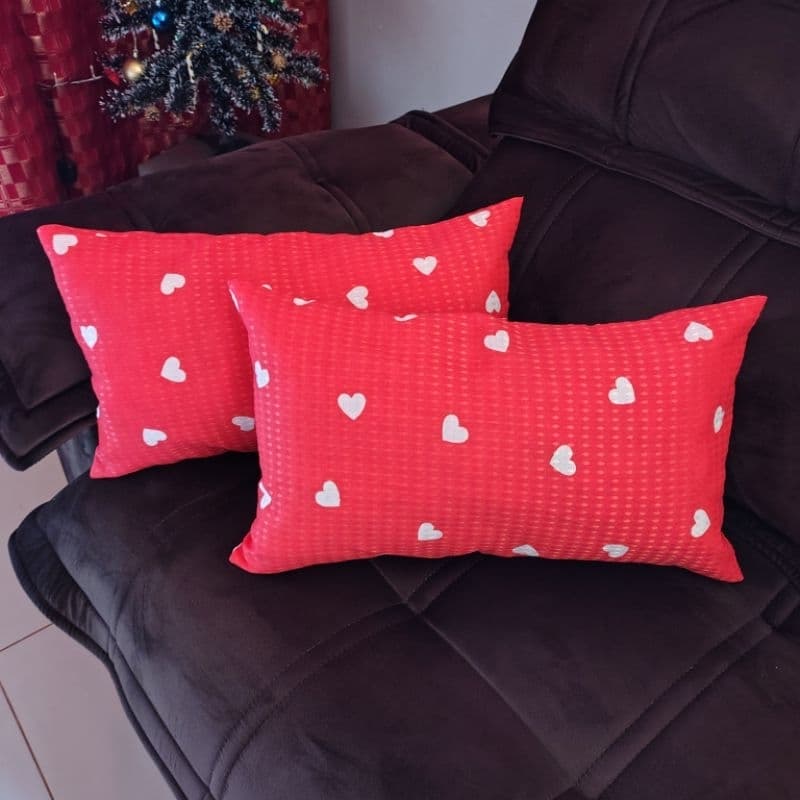 Kit 2 Baguete Piquet Premium Com Enchimento 30x50cm | Conforto e Estilo Para Sua Casa.