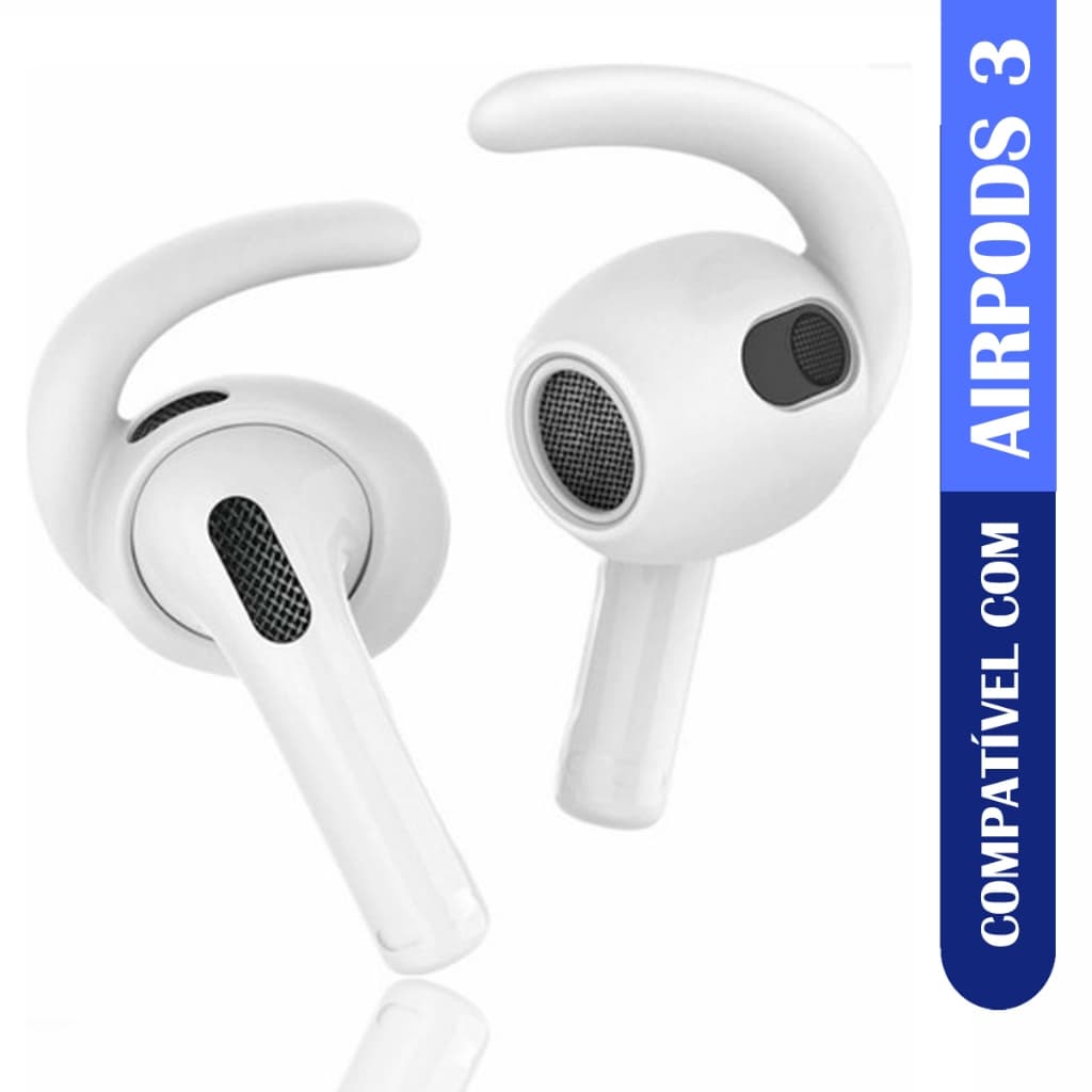 Borrachinha Silicone Haste Anti Queda Para Fone de Ouvido AirPods 3a Geração