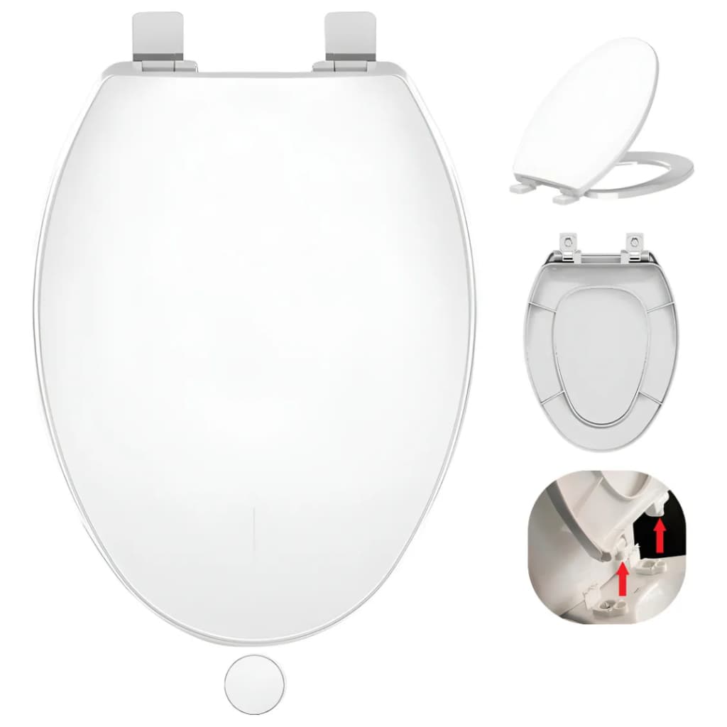 Assento Para Vaso Sanitário Ametista Monobloco Ovais Brancos