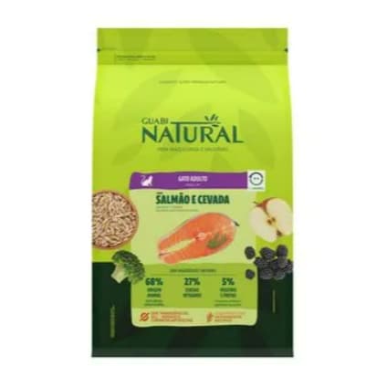 Ração Guabi Natural Gatos Adultos Salmão e Cevada 1,5 kg