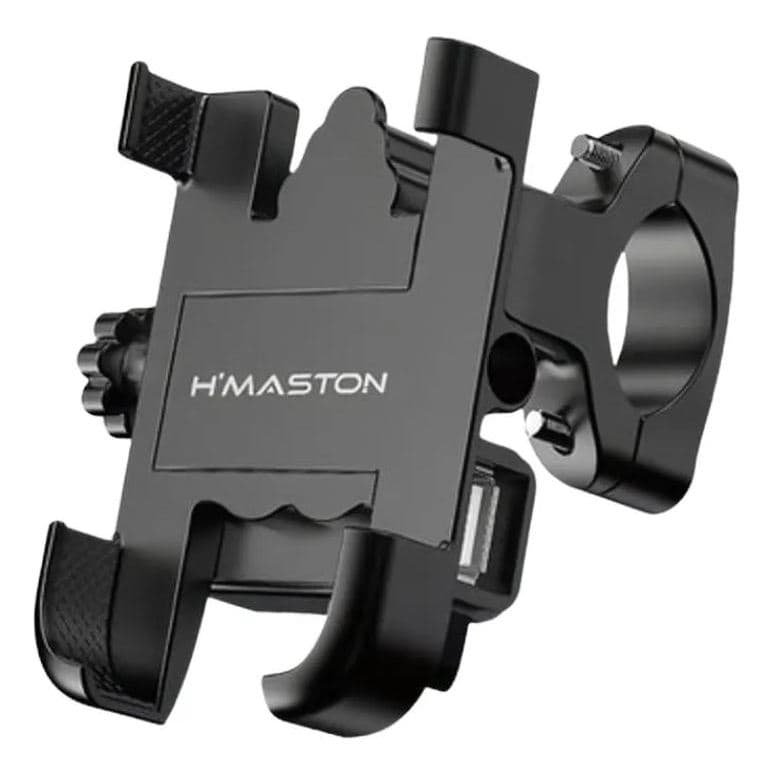 Suporte Universal Celular Moto H’Maston CJ-108  USB Recarregavel Guidão Ajustável Antivibração Smartphone GPS