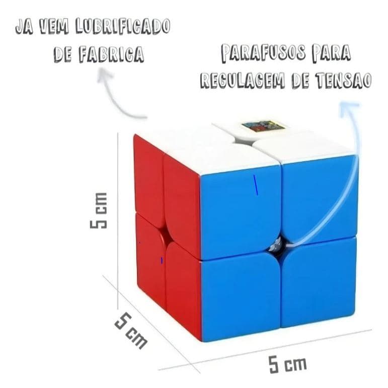 cubo mágico 2x2 profissional original moyu qualidade anti-stress