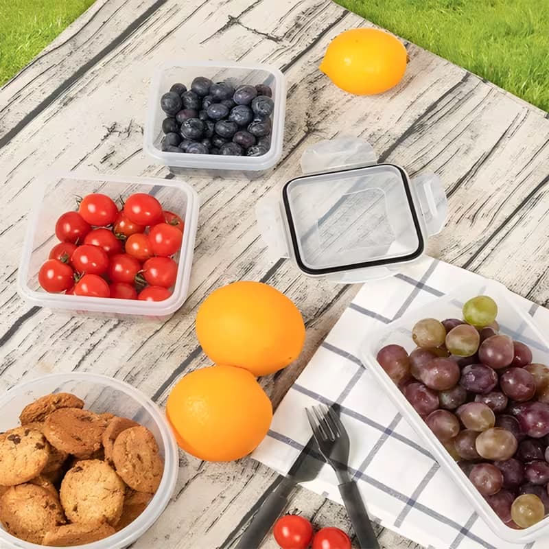 Pote Hermético 350ML Para Armazenar E Conservar Alimentos Sem BPA Empilhável Com Trava Na Tampa Livre De Vazamentos