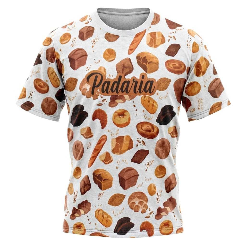 Camisa PADARIA PROFISSÃO camiseta para trabalhar blusa uniforme REF 001