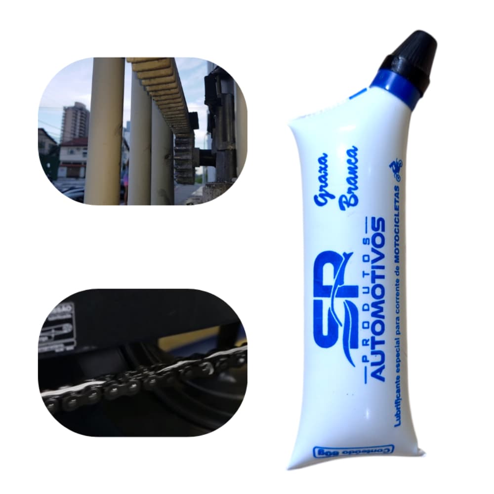 Graxa Branca 80g SP RAD Lubrificante de Correntes Engrenagens Industrial Motocicletas