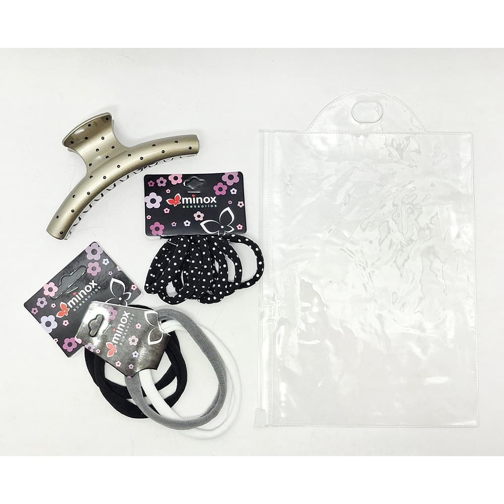 Kit Piranha Xuxinha Meia Faixa Necessaire Linha Poá Bolinha Kit com 12 peças