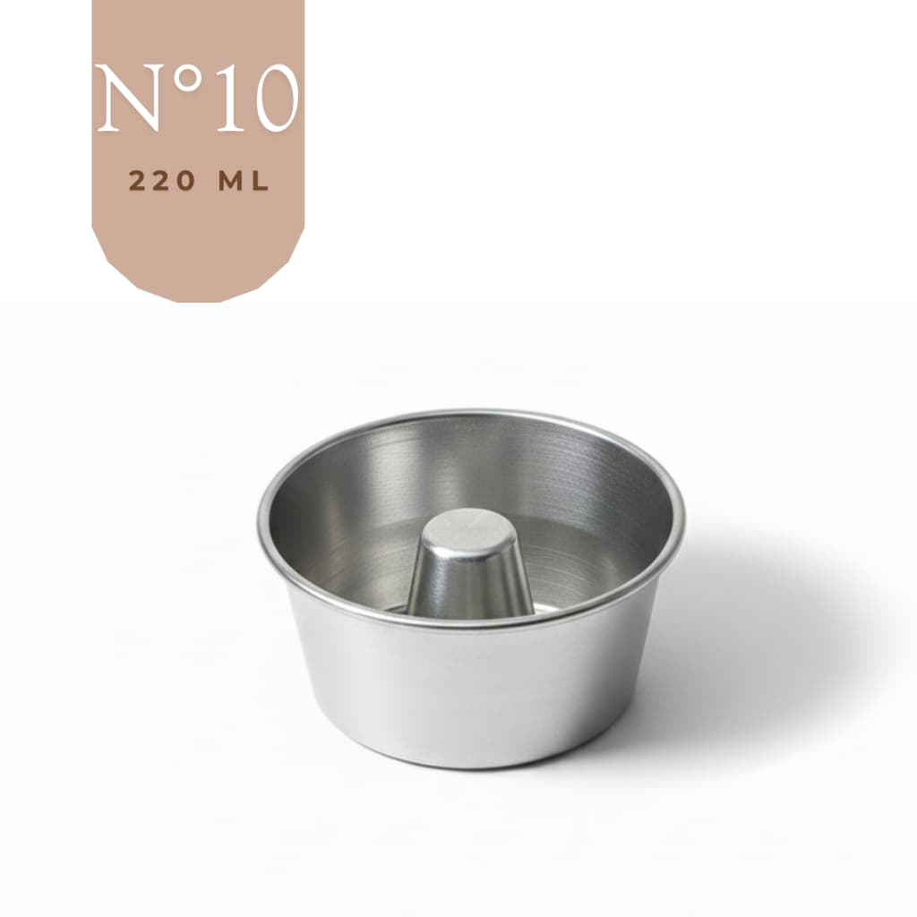 Kit Formas Mini 220ml Para Pudim Bolo Vulcão N10 Para Cozinha Profissional Confeitaria Gourmet
