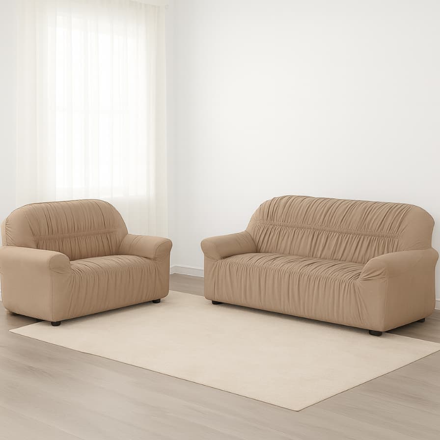 Kit 2 Capas de Sofá Elasticadas – 2 e 3 Lugares, Ajuste Perfeito e Prático