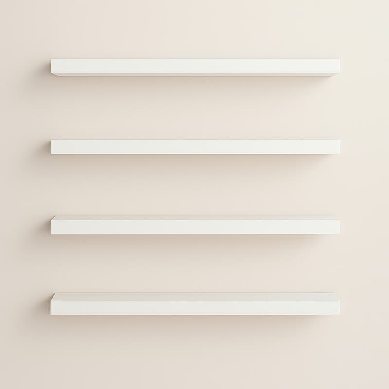 KIT COM 4 PRATELEIRAS 30X10 | MDF BRANCA | CHARMOSA