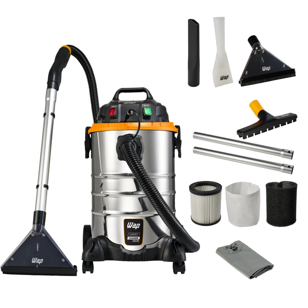 Extratora de Carpetes e Estofados 1600W WAP Carpet Cleaner Pro 30 Inox 30L