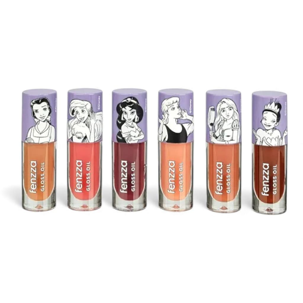 Gloss Oil Efeito Lip Oil Brilho Labial Princesas Disney Fenzza Make Edição Limitada
