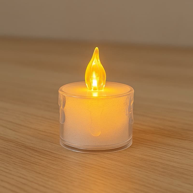 Vela LED Plástico Decorativa Chama Efeito Realista para Festas e Ambientes 3,8x5cm