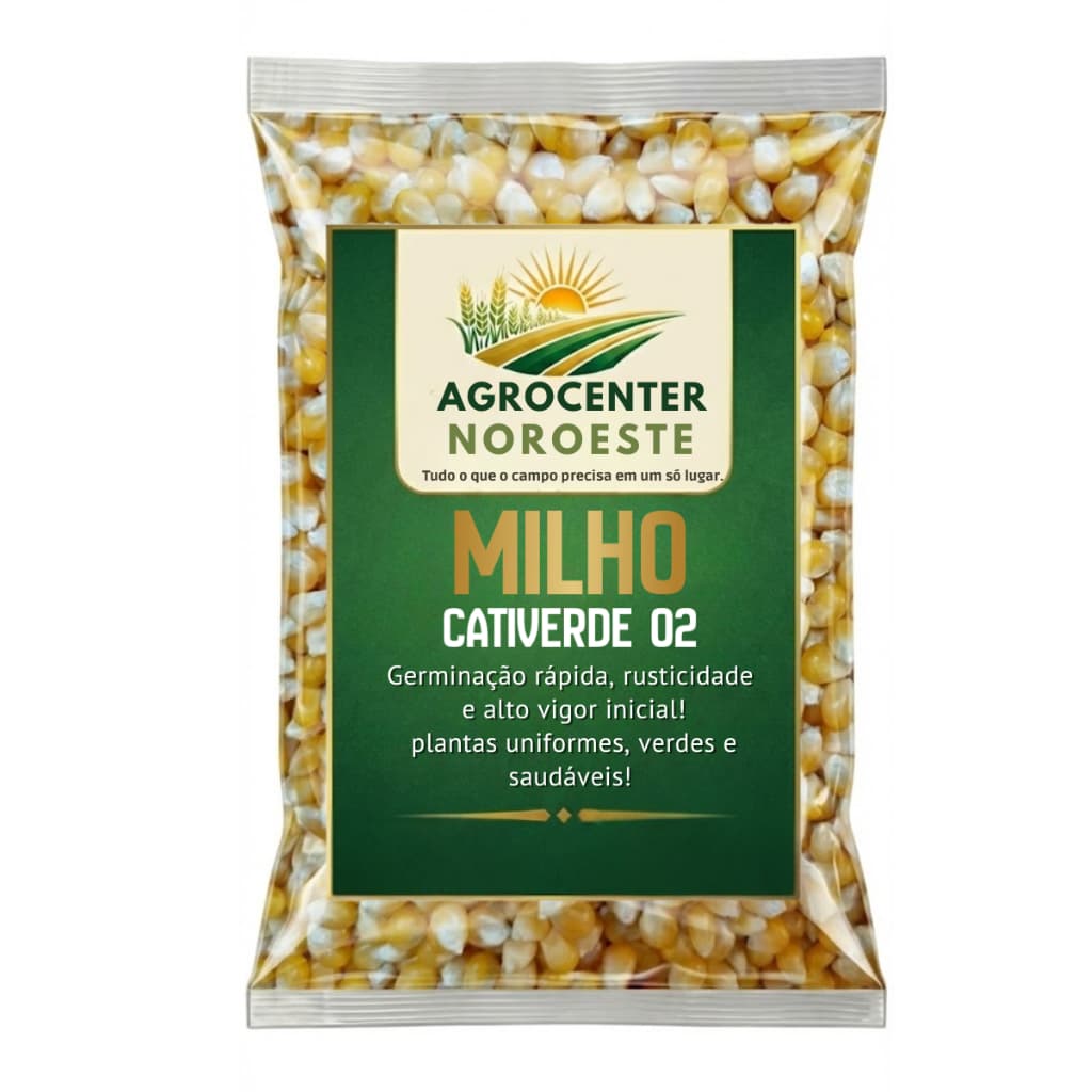 Sementes de Milho Cativerde 02 | Agrocenter Noroeste | Milho verde Semiprecoce