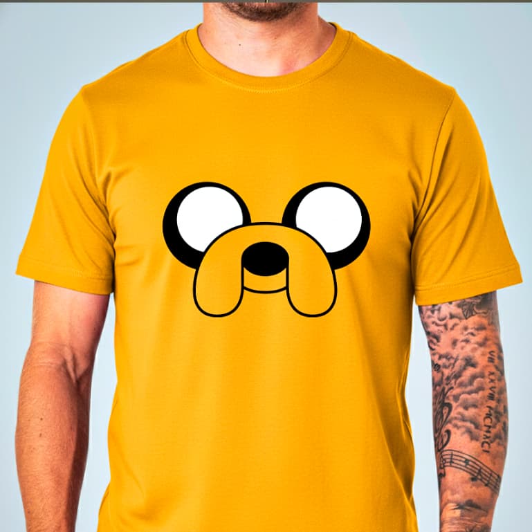 Camiseta JAKE HORA DE AVENTURA Streetwear 100% Algodão Masculina e Feminina Unissex Camisa Premium