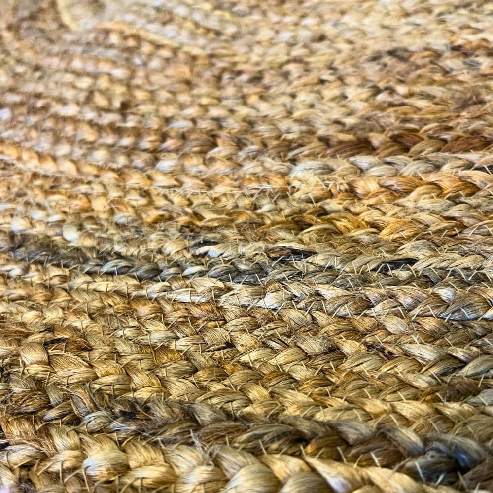 Tapete de Juta 100% Natural Redondo Diversos Tamanhos Fibra Chic Decoração Rústica de Luxo Fácil Limpeza Sala Quarto