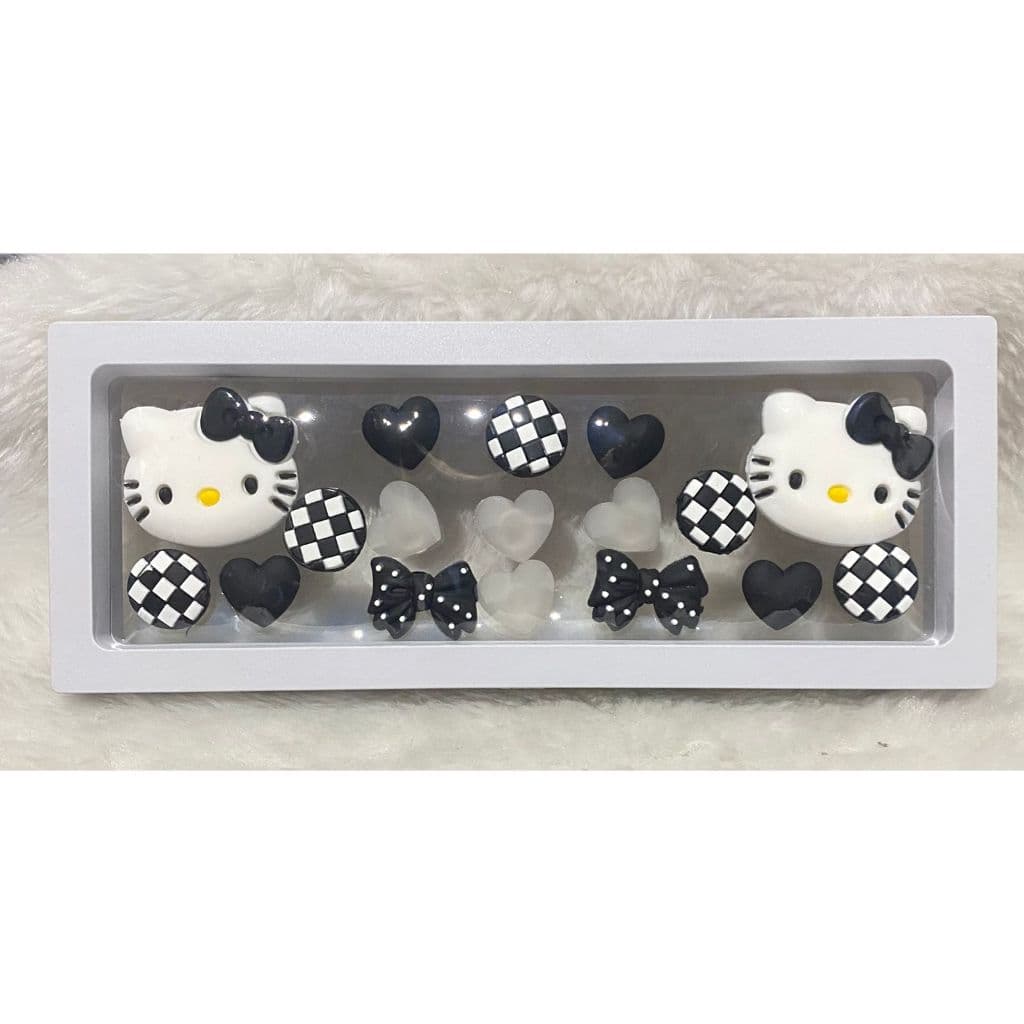 Kit  Pins Emborrachados  para Babuche - Personagens de Desenhos Animados Gatinha Kit