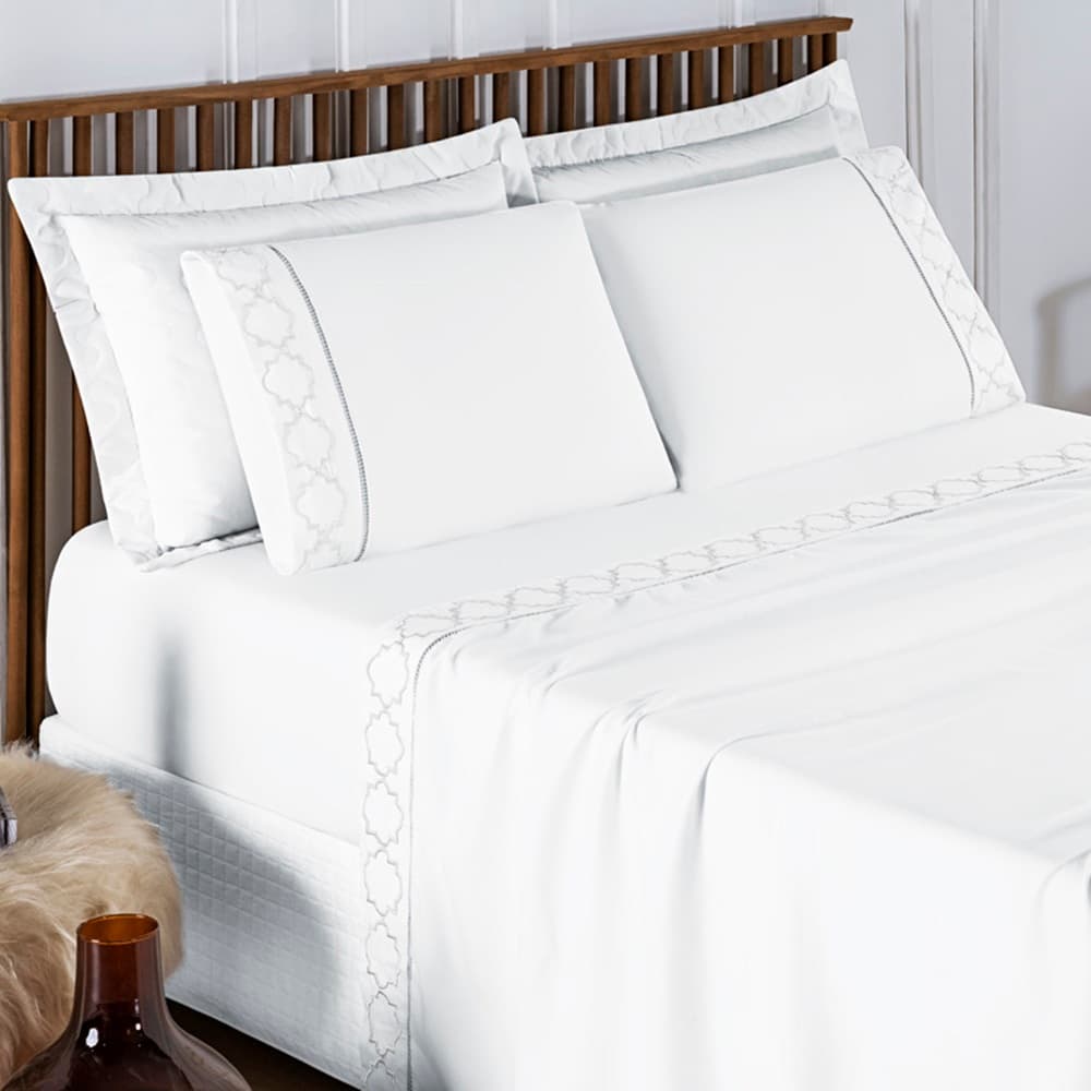 Jogo De Cama Infinity King 400 Fios Micropercal 4 Peças