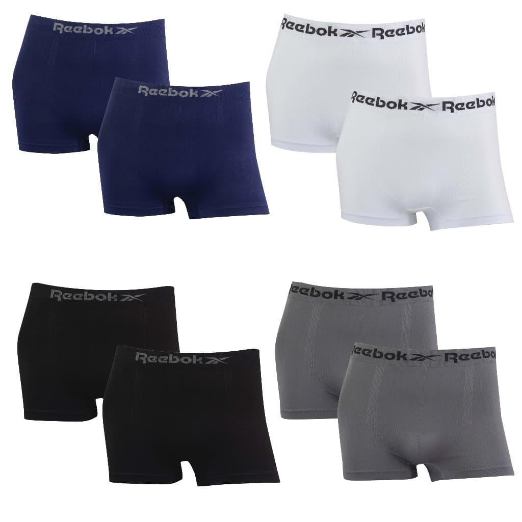 Kit 4 ou 8 cuecas boxer Reebok Originais Microfibra confortáveis